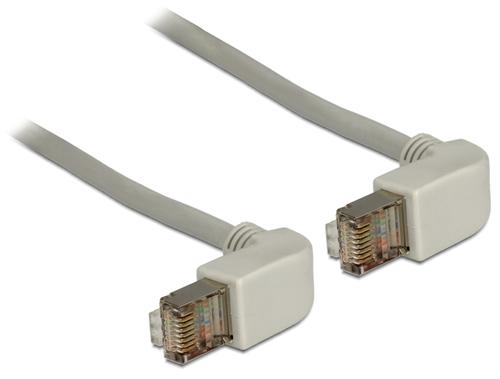 Delock Bent patch cable RJ45 S/FTP Cat5e 0.50m grey