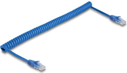 Delock RJ45 spiral cable connector to connector Cat.6 UTP 0.8 m