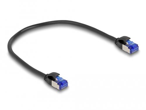 Delock RJ45 Ethernet cable Cat.6A S/FTP Slim 0.25 m black