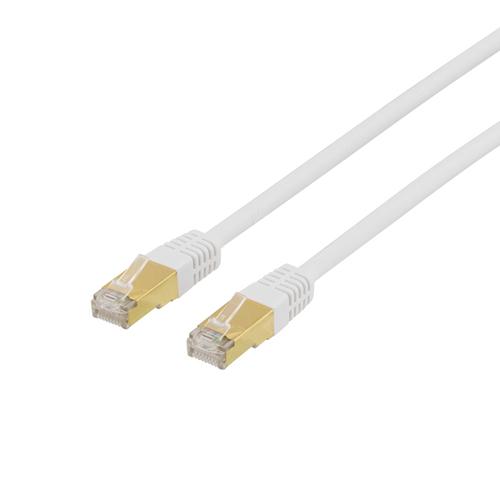 Deltaco STP-75V networking cable, White, 5 m, Cat7, S/FTP (S-STP)
