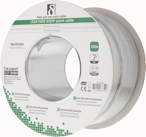 Deltaco TP-48PH networking cable Grey 100