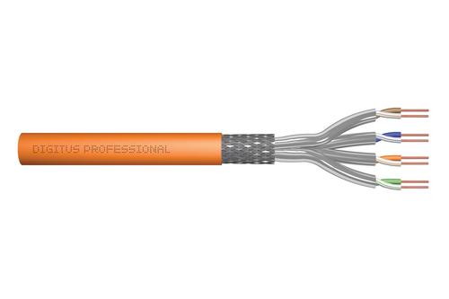 Digitus Professional Cat7 S/FTP Solid Core Cable, Single Strand (orange, 25-meter roll)