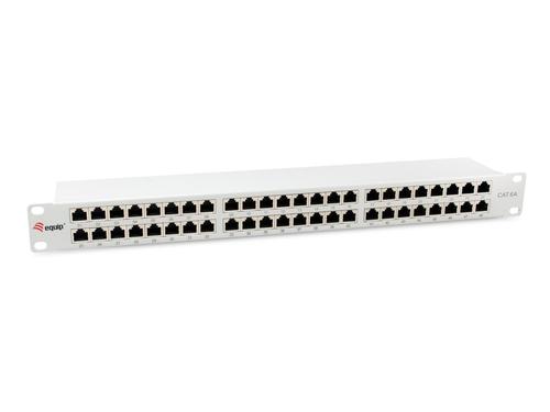 Equip 19" Patchpanel 48xRJ45 Cat6a FTP 1U 500MHz RAL7035