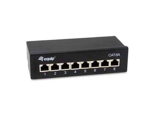 Equip Patch panel 8xRJ45 Cat6a Desktop 500MHz RAL9005