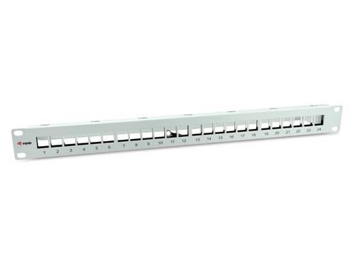 Equip 19" Patch Panel 24xKeystones FTP 1U RAL7035