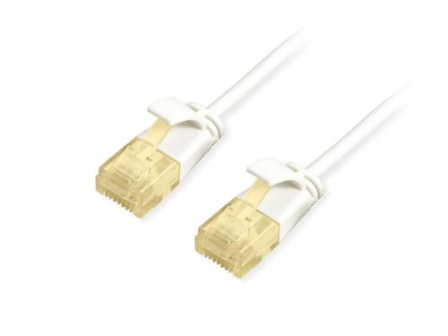 Equip Cat6A SlimFlex U/UTP 5.00m white LSZH 2xRJ45 polybag patch cable