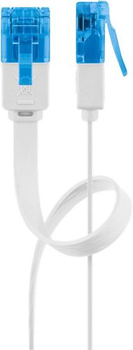 Goobay CAT 6A Flat Patch Cable U/UTP, white