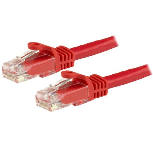 StarTech.com 1m CAT6 Ethernet Cable - Red CAT 6 Gigabit Ethernet Wire - 250MHz 100W PoE RJ45 UTP Network/Patch Cord, Snagless with Strain Relief, Individually Tested