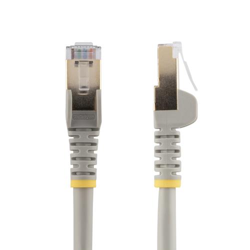 StarTech.com 1m CAT6a Ethernet Cable - 10 Gigabit Shielded Snagless RJ45 100W PoE Patch Cord - 10GbE STP Network Cable with Strain Relief - Grey, Individually Tested/Wiring is UL Certified/TIA
