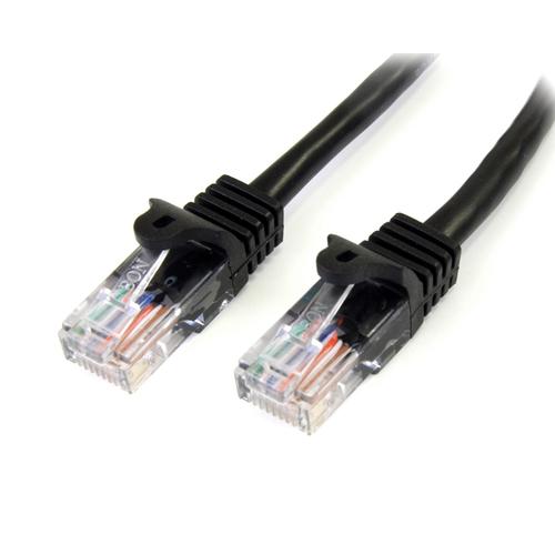 StarTech.com Cat5e patch cable with snagless RJ45 connectors – 3m, black
