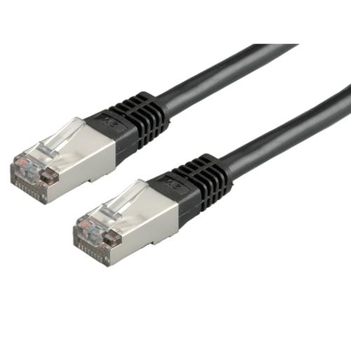Value S/FTP (PiMF) Cat.6 Patch Cord, black, 0.5 m