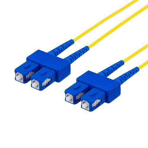 Deltaco FB-52S InfiniBand/fiber optic cable, 2 meters, yellow, 2x SC