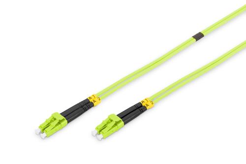 Digitus LWL Patch Cable, Duplex, LC LC Connector, Multimode OM5 (light green, 1 meter)