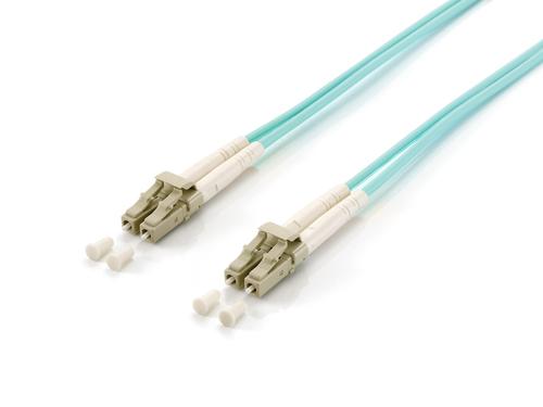 Equip Patch cable LC-LC 30.00m Multimode Duplex OM3 turquoise Polybag