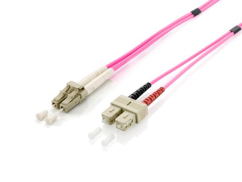 Equip Patch cable LC-SC 10.00m Multimode Duplex OM4 violet polybag
