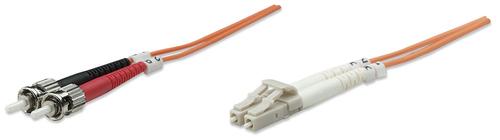 Intellinet Fiber optic patch cable LC/ST 3M Multimode OM1 orange