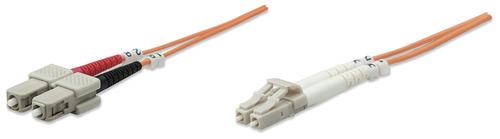 Intellinet Fiber optic patch cable LC/SC 2m Multimode OM2 orange