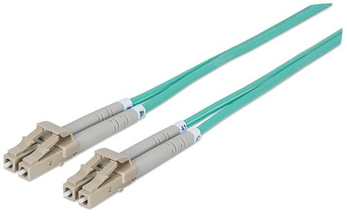 Intellinet Fiber optic patch cable LC/LC 1m Multimode OM3 aqua