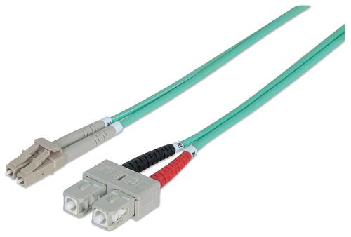 Intellinet LWL patch cord LC/SC 2m multimode OM3 aqua