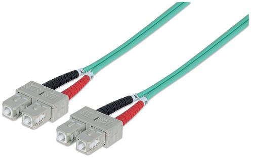 Intellinet LWL patch cord SC/SC 2m Multimode OM3 aqua