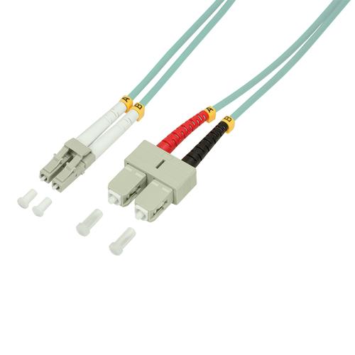 Logilink Fiber Optic Patch Cable OM3 50/125µm LC-SC 1.0m turquoise