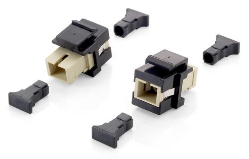 Equip LWL-Keystone Adapter 8pcs SC Simplex black polybag