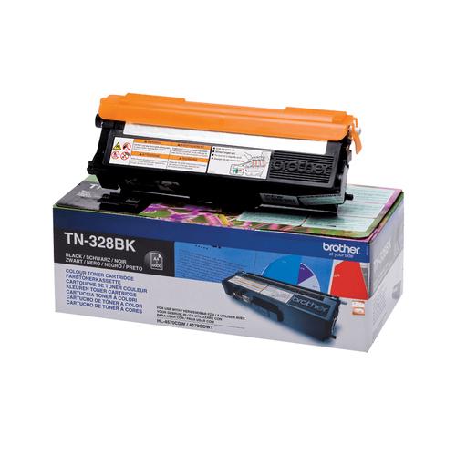 BROTHER TN-328BK toner cartridge, 1 piece, Original Black