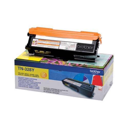 BROTHER TN-328Y toner cartridge, 1 piece, Original Yellow