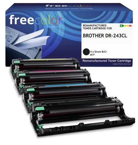 Freecolor Toner Brother DR-243CL Drum Kit BK/CM/Y 18000 S. remanufactured