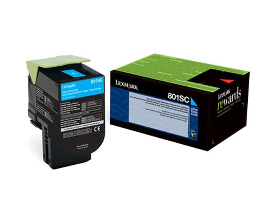LEXMARK Toner 80C2SC0 / 802SC XL Cyan