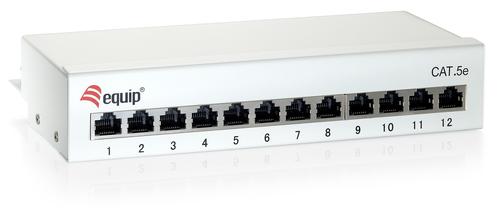 Equip Patch panel 12xRJ45 Cat6 Desktop 250MHz RAL7035