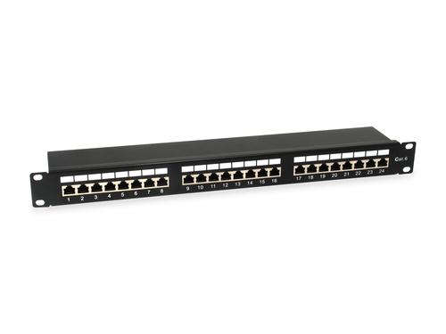 Equip 19" Patch panel 24xRJ45 Cat6 FTP 1U 250MHz RAL9005