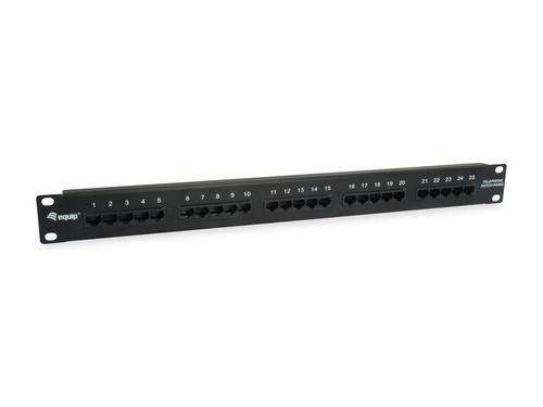 Equip 19" Patch Panel 25xRJ45 Cat3 UTP 1U ISDN RAL9005