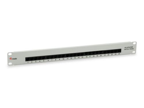 Equip 19" Patch panel 25xRJ45 Cat3 UTP 1U ISDN RAL7035