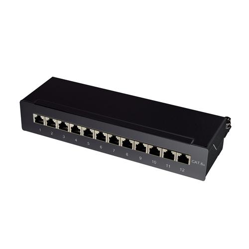 Logilink Patch panel table/wall Cat.6A STP 12 ports, black