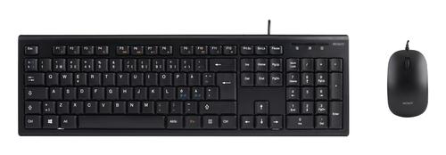 Deltaco TB-700 keyboard. Mouse included. Office USB. Nordic Black