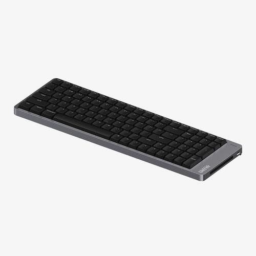 Lofree Flow 2 100 keyboard Universal USB + RF Wireless + Bluetooth QWERTY Black, Grey