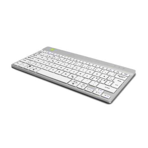 R-Go Tools Ergonomic keyboard R-Go Compact Break, compact keyboard with break software, QWERTY (Nordic), Bluetooth, white