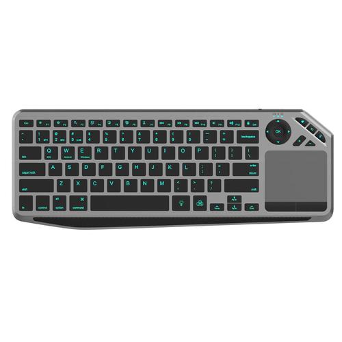 Techly ICTB9801TB Keyboard, Universal RF Wireless + Bluetooth, QWERTY US English, Black