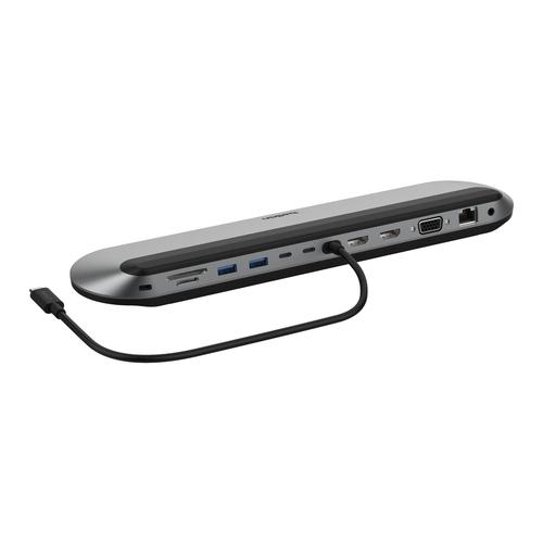 BELKIN INC014BTSGY laptop dock/port replicator, wired USB 3.2 Gen 2 (3.1 Gen 2) Type-C, black, grey