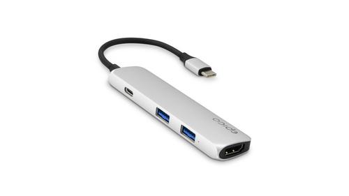 EPICO 9915112100008 laptop dock/port replicator, USB 3.2 Gen 1 (3.1 Gen 1) Type-C, Black, Silver