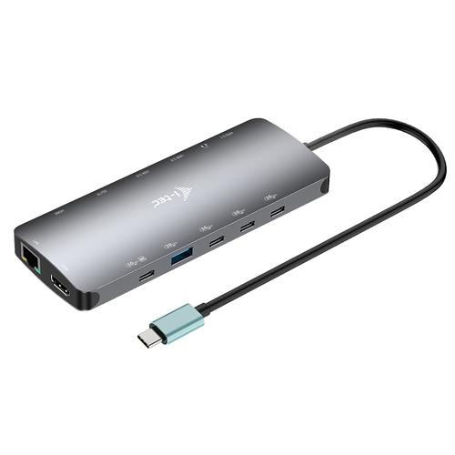 i-tec USB-C Metal Nano 3x Display Docking Station 2x HDMI 1x USB-C video LAN Audio Reader card Power Delivery 140W