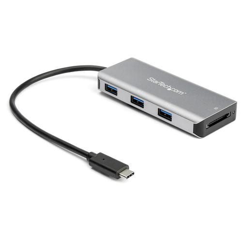 StarTech.com 3-Port 10Gbps USB-C Hub with SD Card Reader - 3x USB-A AND 1x SD Slot - Portable USB 3.2 Gen 2 Type-C Adapter Hub - Laptop Hub - USB Bus Powered - Thunderbolt 3 Compatible - TAA