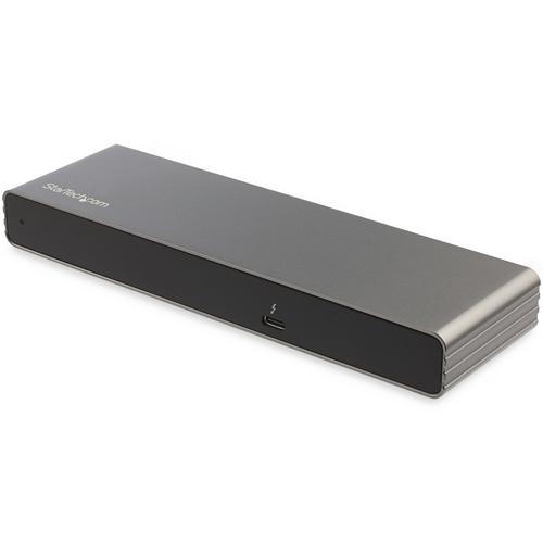 StarTech.com Thunderbolt 3 Dock – Dual 4K 60Hz Monitor TB3 Laptop Docking Station with DisplayPort, HDMI, and 1080p VGA – 85W Power Delivery AND Charging – 2x USB-A, Ethernet – Compatible with Mac a