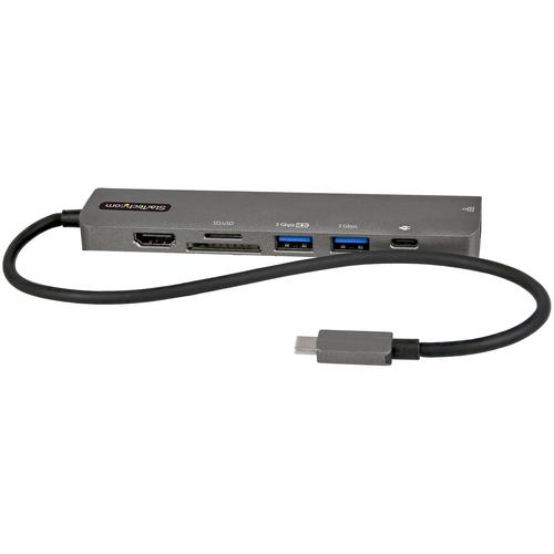 StarTech.com USB-C Multiport Adapter Hub, USB-C to 4K 60Hz HDMI, Gigabit Ethernet, and 100W Laptop Charging for MacBook Pro/Air and Windows