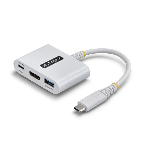 StarTech.com USB-C to HDMI Multiport Adapter with 140W PD Charging, 4K 60Hz HDMI, 5Gbps USB Hub, Mini Dock for MacBook, Dell, ThinkPad, HP, iPad, and Tablets