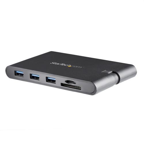 StarTech.com USB C Multiport Adapter - USB Type-C Mini Dock with HDMI 4K or VGA 1080p Video - 100W Power Delivery Passthrough, 3-port USB 3.0 Hub, GbE, SD AND MicroSD - Laptop Travel Dock