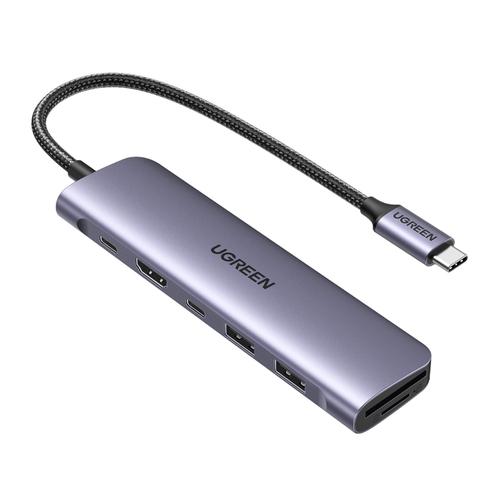 UGREEN 15214 laptop dock/port replicator, wired, USB 3.2 Gen 1 (3.1 Gen 1) Type-C, lilac, metallic