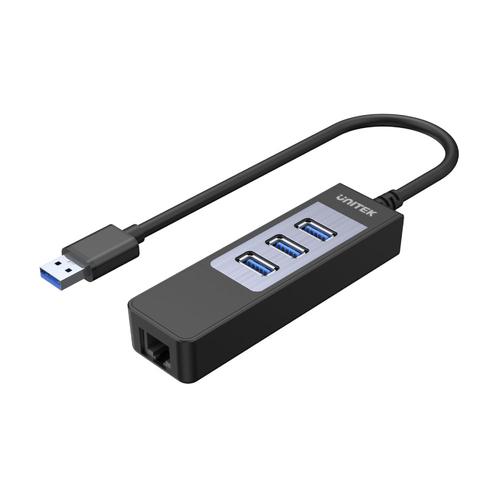 Unitek Y-3045 laptop dock/port replicator. Wired USB 3.2 Gen 1 (3.1 Gen 1) Type-A. Black
