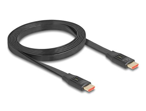 Delock High Speed HDMI Flat Cable 48 Gbps 8K 60Hz (black, 2 meters)